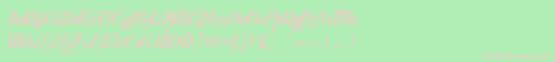 RoyalVanity Font – Pink Fonts on Green Background