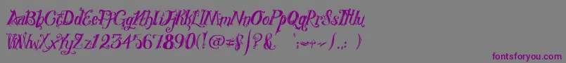 RoyalVanity Font – Purple Fonts on Gray Background