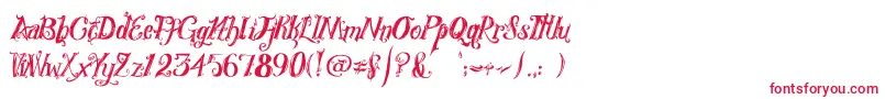 RoyalVanity Font – Red Fonts on White Background