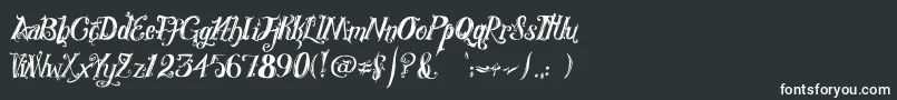 RoyalVanity-fontti – valkoiset fontit