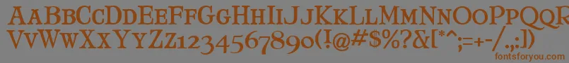 Maryjsc Font – Brown Fonts on Gray Background