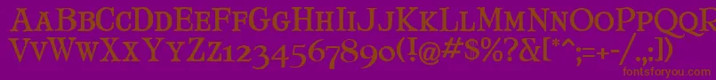 Maryjsc Font – Brown Fonts on Purple Background