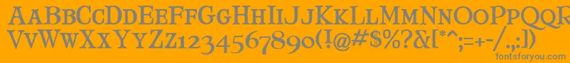 Maryjsc Font – Gray Fonts on Orange Background