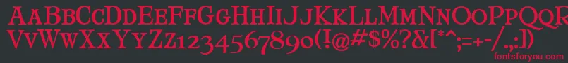 Maryjsc Font – Red Fonts on Black Background