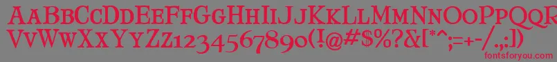 Maryjsc Font – Red Fonts on Gray Background