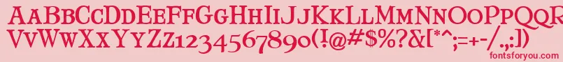 Maryjsc Font – Red Fonts on Pink Background