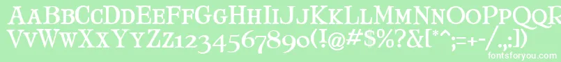 Maryjsc Font – White Fonts on Green Background
