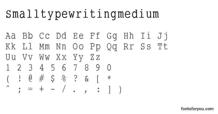 Smalltypewritingmediumフォント–アルファベット、数字、特殊文字