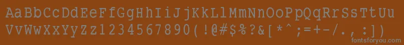 Шрифт Smalltypewritingmedium – серые шрифты на коричневом фоне