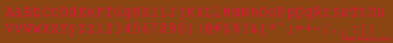 Шрифт Smalltypewritingmedium – красные шрифты на коричневом фоне
