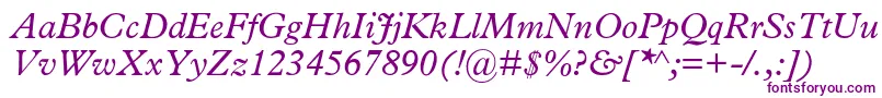 MplantinItalic-fontti – violetit fontit