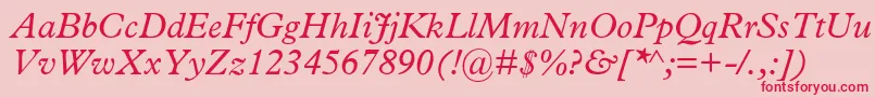 fuente MplantinItalic – Fuentes Rojas Sobre Fondo Rosa