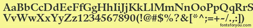 GuardiltstdBold Font – Black Fonts on Yellow Background