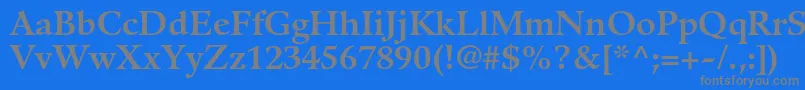 フォントGuardiltstdBold – 青い背景に灰色の文字