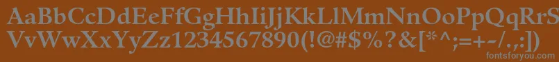 フォントGuardiltstdBold – 茶色の背景に灰色の文字