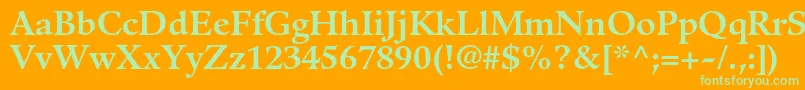 GuardiltstdBold Font – Green Fonts on Orange Background