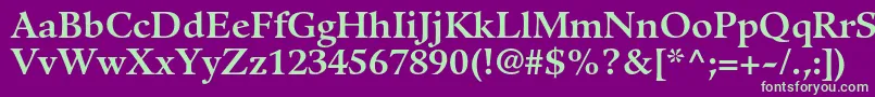 GuardiltstdBold Font – Green Fonts on Purple Background