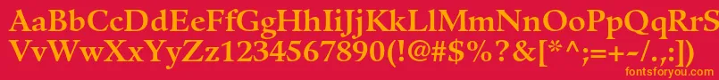 Шрифт GuardiltstdBold – оранжевые шрифты на красном фоне