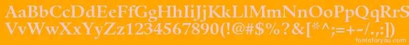 GuardiltstdBold Font – Pink Fonts on Orange Background