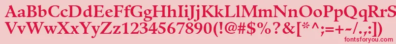 GuardiltstdBold Font – Red Fonts on Pink Background