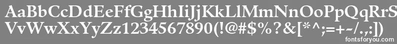 フォントGuardiltstdBold – 灰色の背景に白い文字