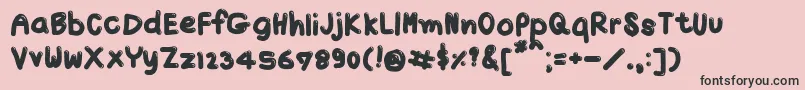 TxJello2 Font – Black Fonts on Pink Background