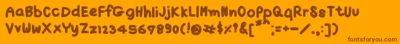 TxJello2 Font – Brown Fonts on Orange Background