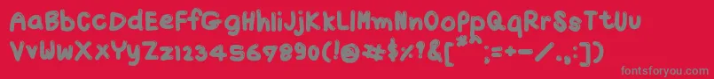 TxJello2 Font – Gray Fonts on Red Background