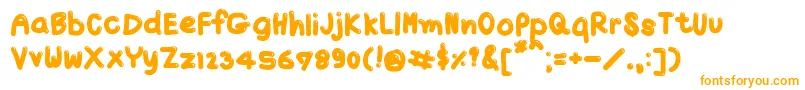 TxJello2 Font – Orange Fonts on White Background