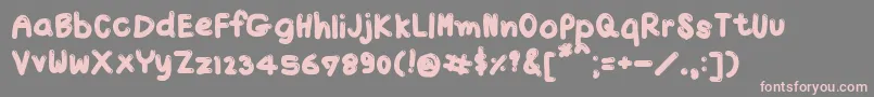 TxJello2 Font – Pink Fonts on Gray Background