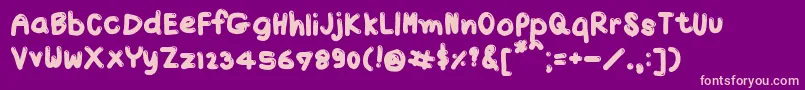 TxJello2 Font – Pink Fonts on Purple Background