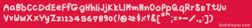 TxJello2 Font – Pink Fonts on Red Background