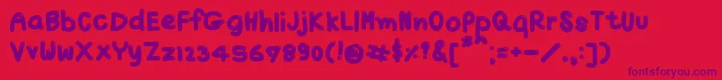 TxJello2 Font – Purple Fonts on Red Background
