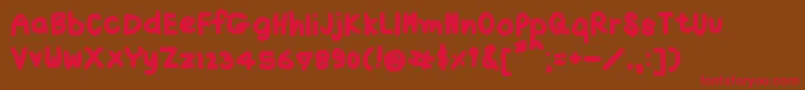 Шрифт TxJello2 – красные шрифты на коричневом фоне