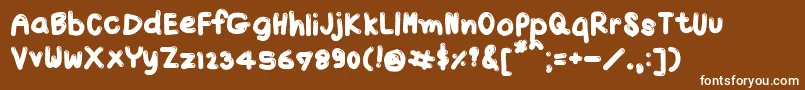 TxJello2 Font – White Fonts on Brown Background