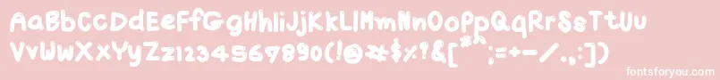 TxJello2 Font – White Fonts on Pink Background