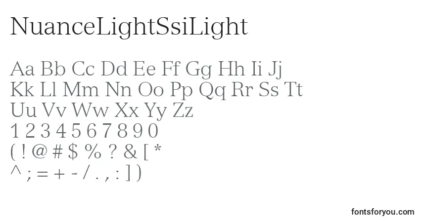 NuanceLightSsiLight Font – alphabet, numbers, special characters