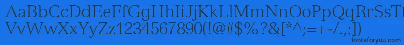 NuanceLightSsiLight Font – Black Fonts on Blue Background