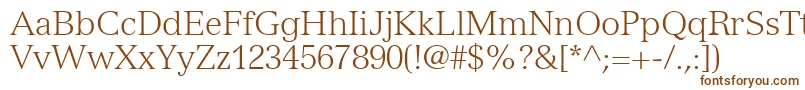Шрифт NuanceLightSsiLight – коричневые шрифты на белом фоне