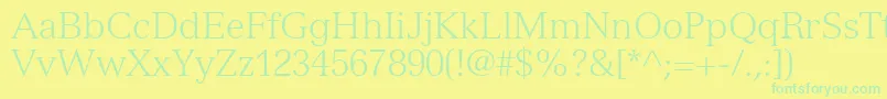 More about NuanceLightSsiLight Font NuanceLightSsiLight Font – Green Fonts on Yellow Background