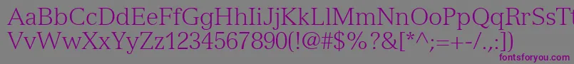 Шрифт NuanceLightSsiLight – фиолетовые шрифты на сером фоне