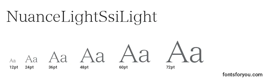 Размеры шрифта NuanceLightSsiLight