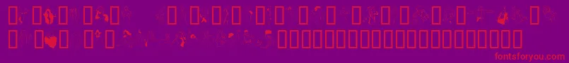 Dancerinthedarkiii Font – Red Fonts on Purple Background