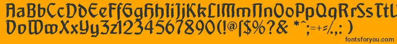 Artnoveaudecadente Font – Black Fonts on Orange Background