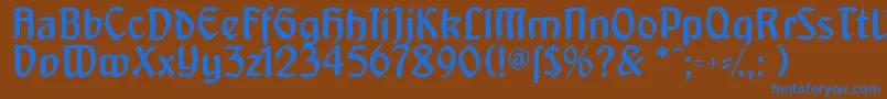 Artnoveaudecadente Font – Blue Fonts on Brown Background