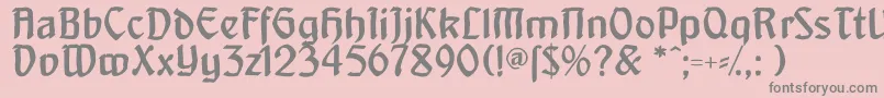 Artnoveaudecadente Font – Gray Fonts on Pink Background