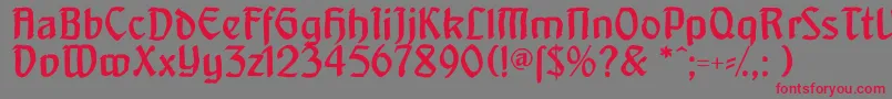 Artnoveaudecadente Font – Red Fonts on Gray Background