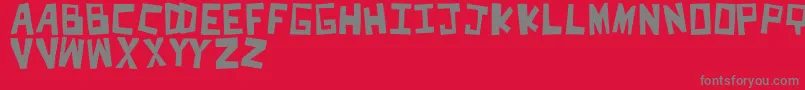 Cut Font – Gray Fonts on Red Background