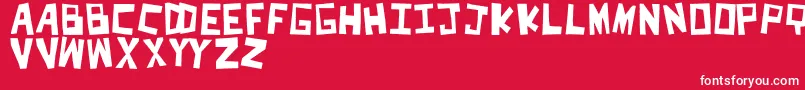 フォントCut – 赤い背景に白い文字