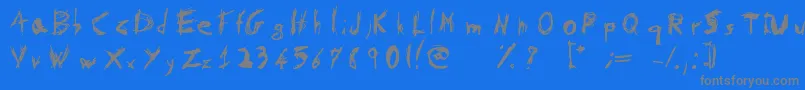 fuente PsychotikaByFlowerbydeath – Fuentes Grises Sobre Fondo Azul